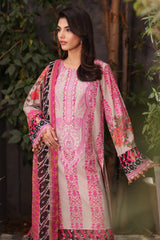 3-PC Unstitched Embroidered Lawn Shirt with Chiffon Dupatta and Trouser CS3-07
