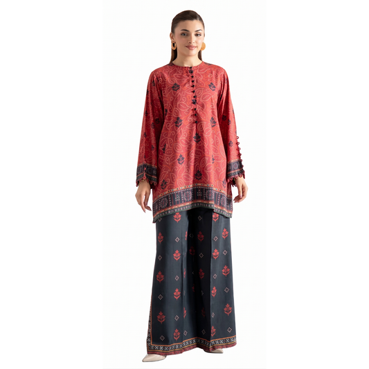 02 Pcs Unstitched Printed Lawn Suit by Gul Ahmed YGA-005