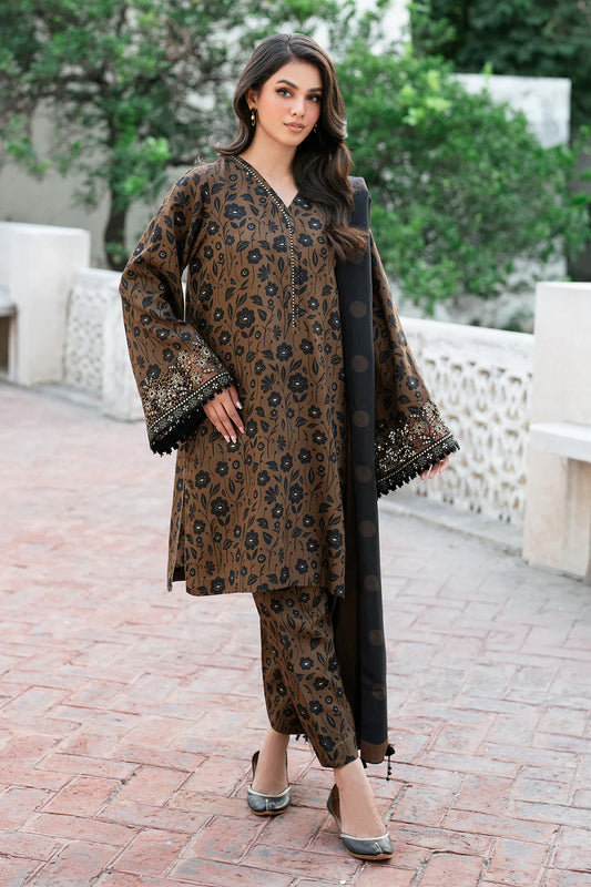 Baroque - 03 pcs Digital Printed Lawn IF-25-022