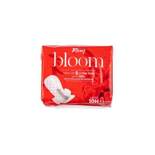 Rivaj Ultra Thin Bloom Sanitary Pads 8 PCS - Large