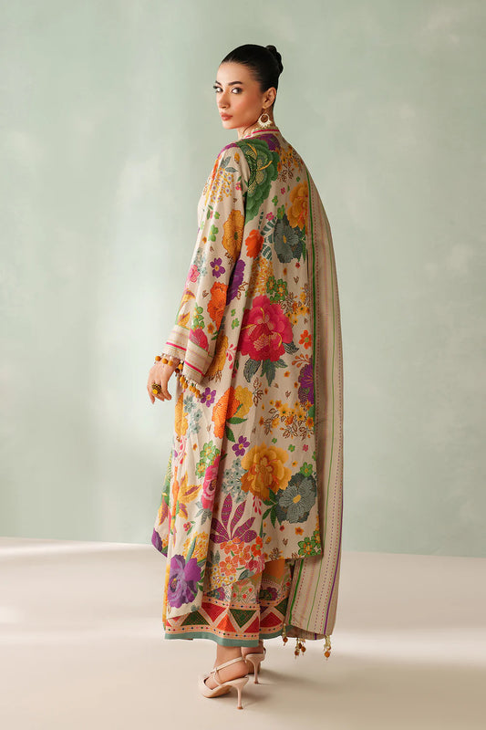 Baroque 2 pcs Printed Unstitched Lawn Suit - UF-4296