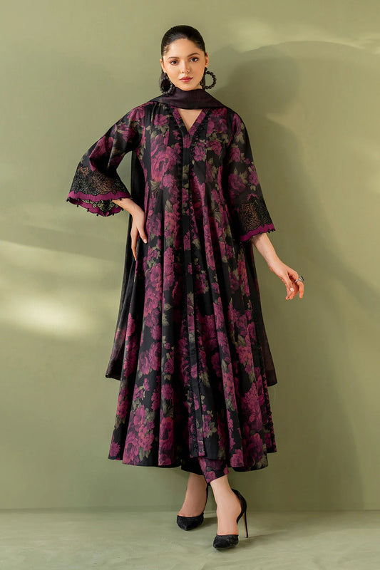 Baroque 2 pcs Printed Unstitched Lawn Suit - BQ806