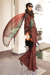 Maria B 03 pcs Un Stitched Suit - MRB 156