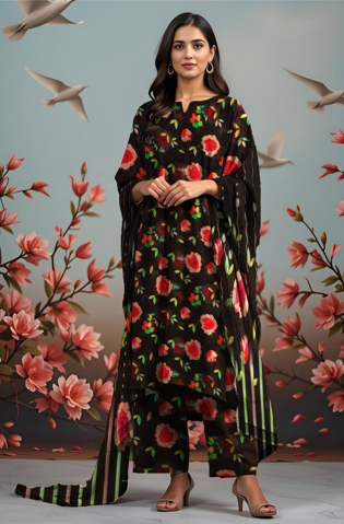 Baroque - 03 pcs Digital Printed Embroidered Lawn IF-25-041