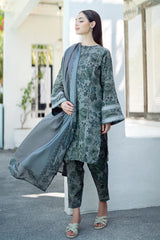 BAROQUE - 03 pcs DIGITAL PRINTED LAWN UF-551