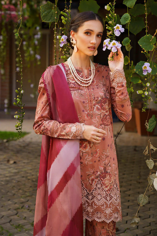 IZNIK- UE-218 - 03 pcs Embroidered Lawn