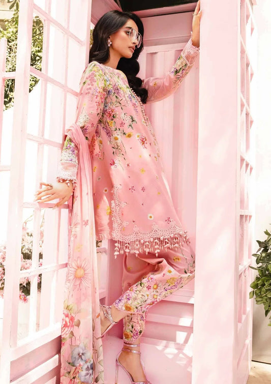 Maria B - 3 Piece Unstitched Embroidered Lawn Suit | MPT-2603-B