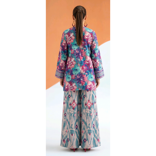02 Pcs Unstitched Printed Lawn Suit by Gul Ahmed YGA-006