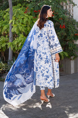Baroque 2 pcs Printed Unstitched Lawn Suit - UF-4068