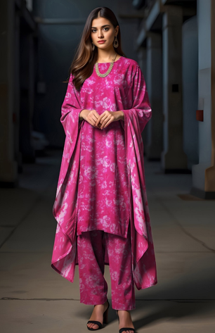 Baroque - 03 pcs Digital Printed Embroidered Lawn IF-25-043