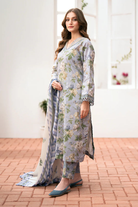 BAROQUE - 03 pcs DIGITAL PRINTED LAWN UF-529