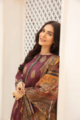 Nishat Linen 3 Piece Printed Suit - 42201250-R