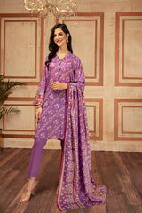 Nishat Linen 3 Piece Printed Suit - 42201284-R