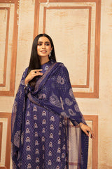 Nishat Linen 3 Piece Printed Suit - 42201302-R