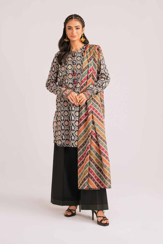 Nishat Linen 3 Piece Printed Suit - 42302164-R