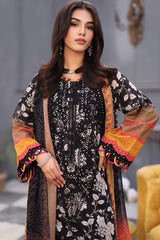 3-PC Unstitched Embroidered Lawn Shirt with Chiffon Dupatta and Trouser CS3-14