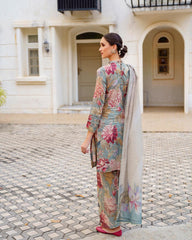 IZNIK- UE-212 - 03 pcs Embroidered Lawn
