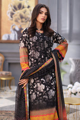 3-PC Unstitched Embroidered Lawn Shirt with Chiffon Dupatta and Trouser CS3-14