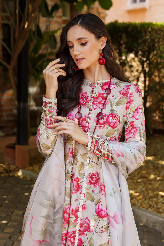 IZNIK- UE-210 - 03 pcs Embroidered Lawn