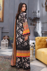 3-PC Unstitched Embroidered Lawn Shirt with Chiffon Dupatta and Trouser CS3-14