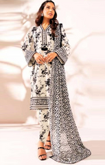 Baroque - 03 pcs Digital Printed Embroidered Lawn IF-25-045