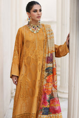 3-PC Embroidered Staple Jacquard with Zari Staple Shawl CMW-05