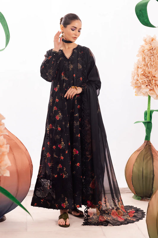 IZNIK- DL-08 - 03 pcs Embroidered Lawn