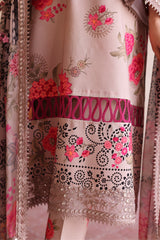 3-PC Unstitched Embroibered Lawn Shirt with Printed Chiffon Dupatta CCS4-14