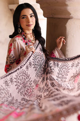 3-PC Unstitched Embroibered Lawn Shirt with Printed Chiffon Dupatta CCS4-14