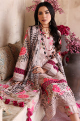 3-PC Unstitched Embroibered Lawn Shirt with Printed Chiffon Dupatta CCS4-14