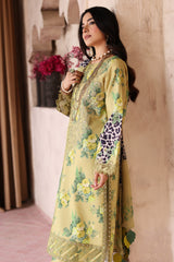3-PC Unstitched Embroibered Lawn Shirt with Printed Chiffon Dupatta CCS4-15
