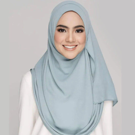 Instant Hijaab with 2 Loops - SKY BLUE C-6