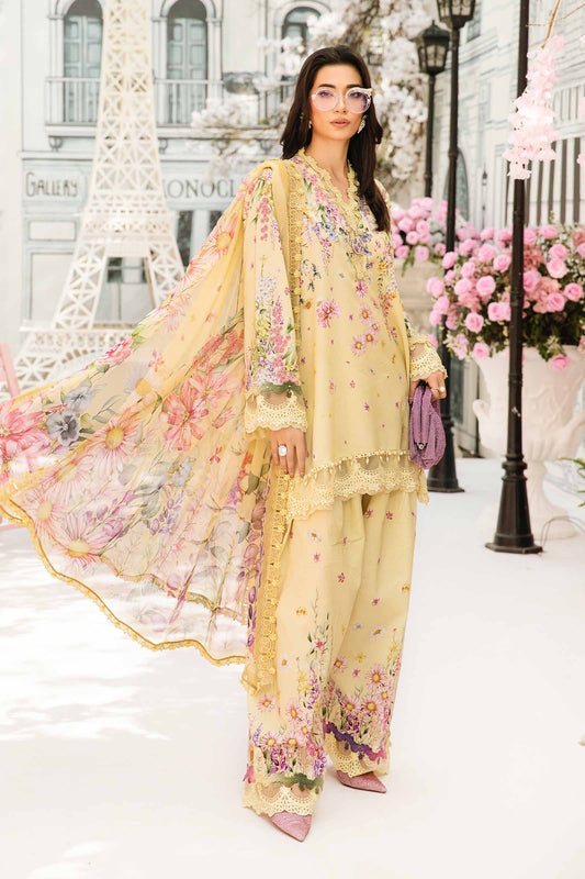 Maria B - 3 Piece Unstitched Embroidered Lawn Suit | MPT-2603-A