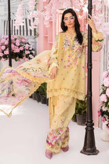 Maria B - 3 Piece Unstitched Embroidered Lawn Suit | MPT-2603-A