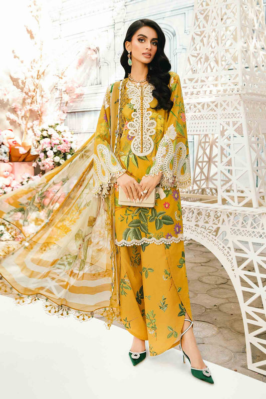 Maria B - 3 Piece Unstitched Embroidered Lawn Suit | MPT-2604-B