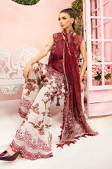Maria B - 3 Piece Unstitched Embroidered Lawn Suit | MPT-2608-A