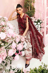 Maria B - 3 Piece Unstitched Embroidered Lawn Suit | MPT-2608-A