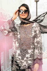 Maria B - 3 Piece Unstitched Embroidered Lawn Suit | MPT-2608-B