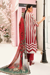 Maria B - 3 Piece Unstitched Embroidered Lawn Suit | MPT-2609-A