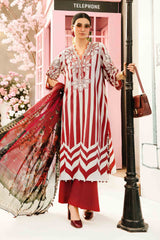 Maria B - 3 Piece Unstitched Embroidered Lawn Suit | MPT-2609-A