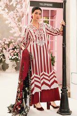 Maria B - 3 Piece Unstitched Embroidered Lawn Suit | MPT-2609-A
