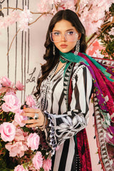 Maria B - 3 Piece Unstitched Embroidered Lawn Suit | MPT-2609-B
