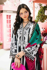 Maria B - 3 Piece Unstitched Embroidered Lawn Suit | MPT-2609-B