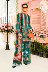 Maria B - 3 Piece Unstitched Embroidered Lawn Suit | MPT-2610-A