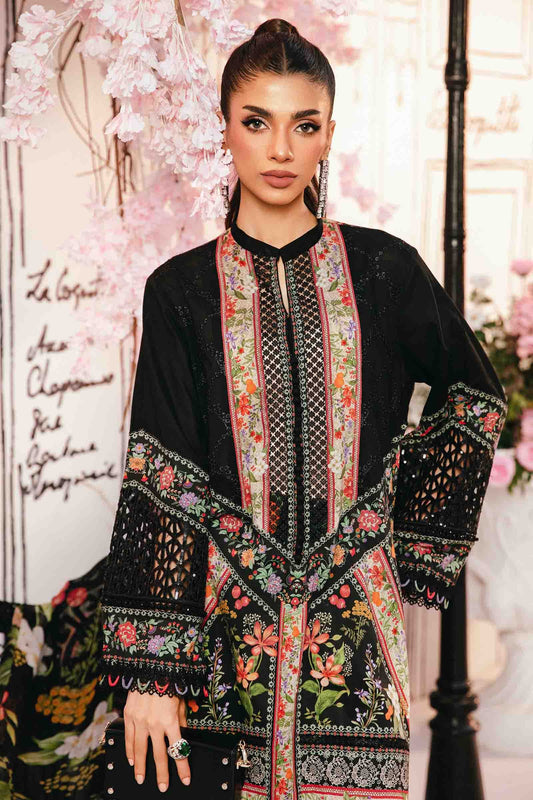 Maria B - 3 Piece Unstitched Embroidered Lawn Suit | MPT-2610-B