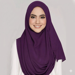 Instant Hijaab with 2 Loops - PURPLE C-8