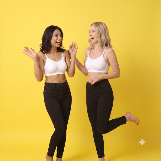 Pack of 2 Free Size Non-Padded Scilla Sports Bra - White