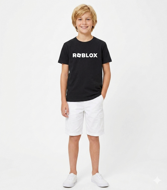 Kids' Roblox "Stealth Edition" Black Graphic Tee