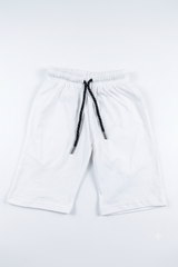 Boys' Everyday White Comfort Shorts with Adjustable Drawstring