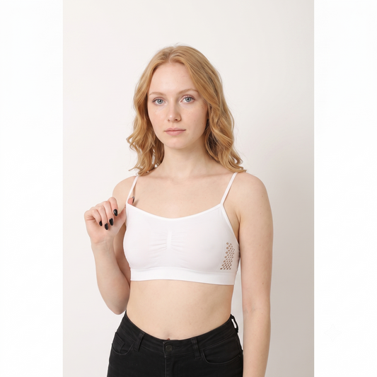 Free Size Non-Padded Scilla Sports Bra - White